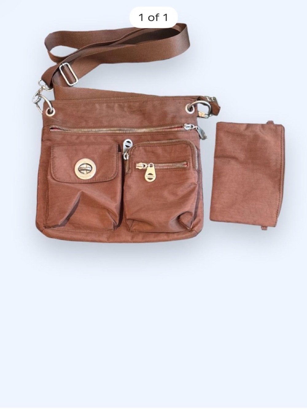 Baggallini Brown Crossbody Bag with Multiple Front Pockets